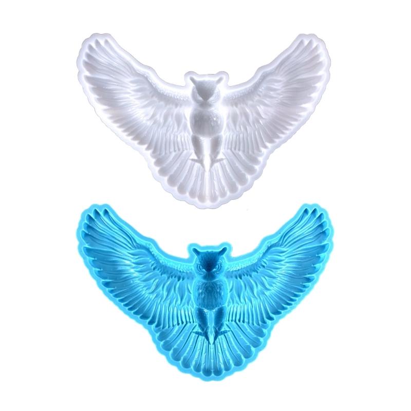 3D Animal Resin Mold Epoxy Resin Mold with Realistic Owl Shapes Fine Carved Silicone Mold for Wall Desktop Décoration