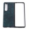 Business Leather Pattern Phone Case Shockproof Phone Cover for Samsung Galaxy Z Fold 3Blue