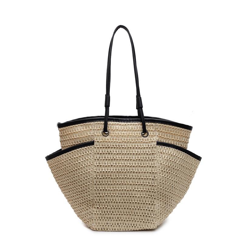 Large Capacity Woven Straw Bag Women's Spring and Summer New Versatile Shoulder Bag Casual Seaside Beach Bag