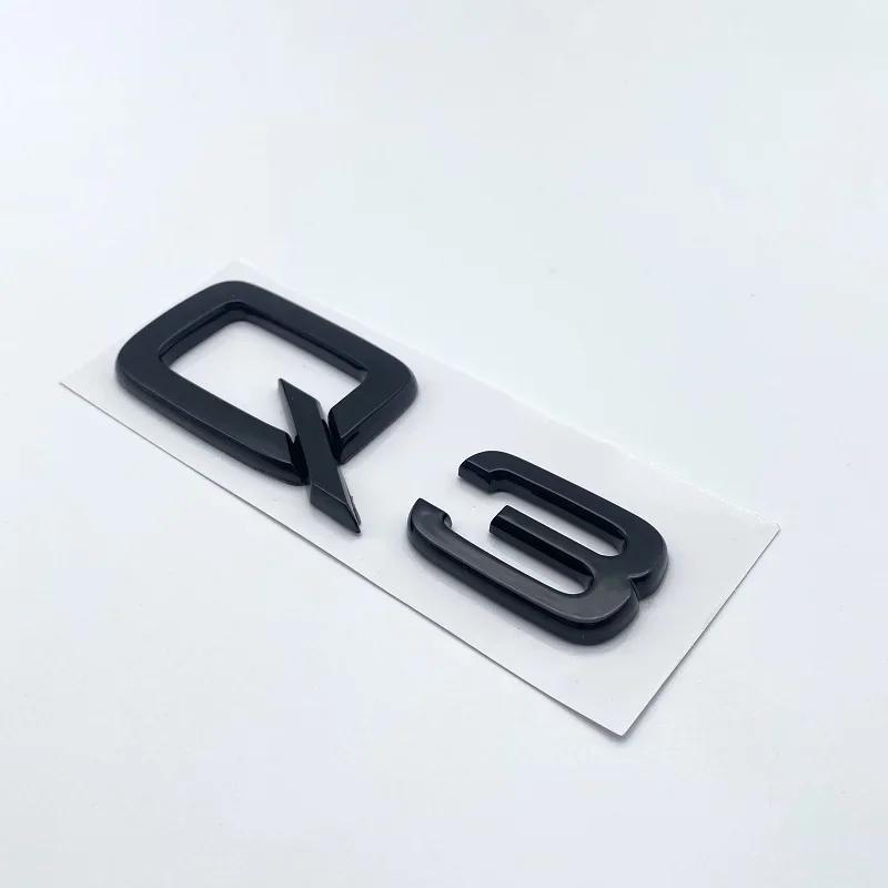 3D Krom Glanssvart ABS TDI TFSI Bil Bakemblem Klistremerke for Audi A1 A3 A4 A5 A6 A6L A7 A8 S3 S6 Q3 Q5 Q7 TT S RS