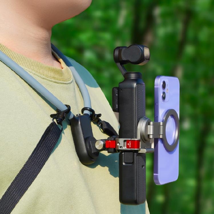 Quick Fixation Magnetic Mount for Pocket 3 Accessories with Adjustable Holder for Desktop Use