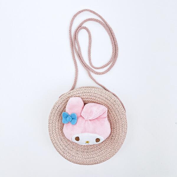 Sanrio My Melody Straw Round Shoulder Bag Basket Bag