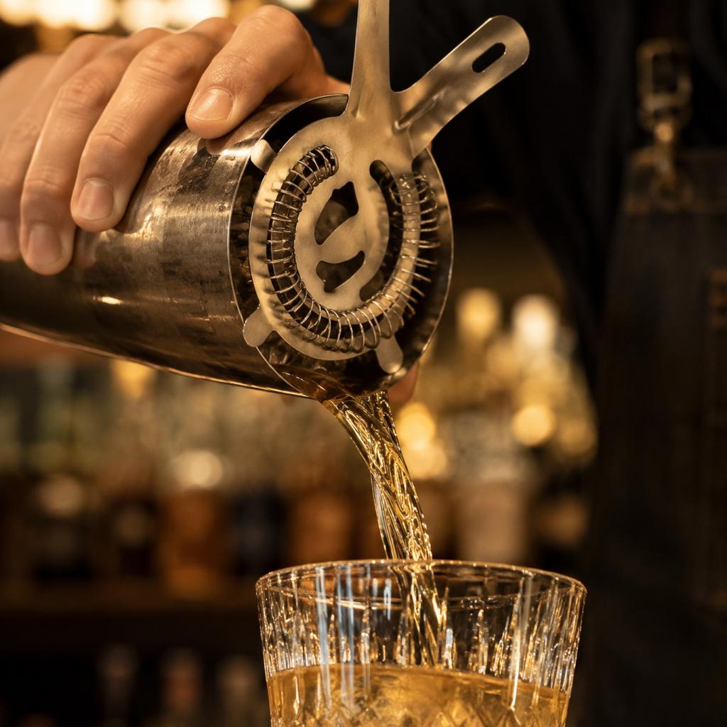 Edelstahl Cocktail-Sieb Barzubehör Eisfilter 304 Material Langlebiges Barwerkzeug zum Mixen von Getränken und Filtern von Eis