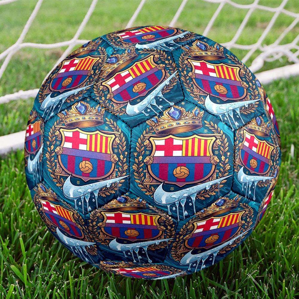 FOOTBALL Club Barcelona Print Size 5 Soccer Ball, Standard Match Football for Sports Game and Team Practice, Ideal Gift for Soccer Fans