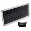 30W Solar Panel 30A Charger Voltage Controller Kit Polycrystalline Silicon for 12V Car RV Boat Marine Trailer