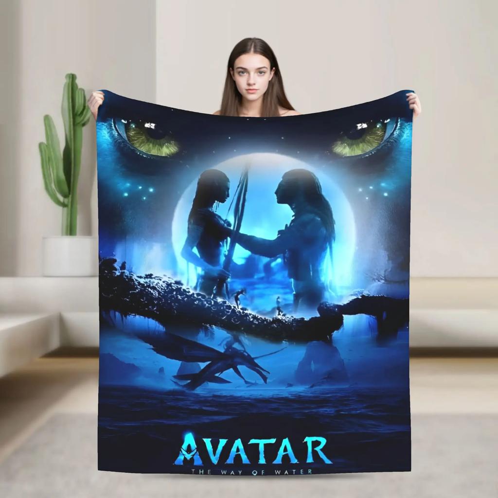 Avatar The Way of Water Plush Blanket Soft Warm Throw for Bedding Outdoor Decorative Use Flannel Bedspread Cover