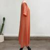 Bohemian Style Cotton Linen Loose Dress Women's V-neck Dress Vintage Straight Beach Dress Soft Breathable Long Dresses