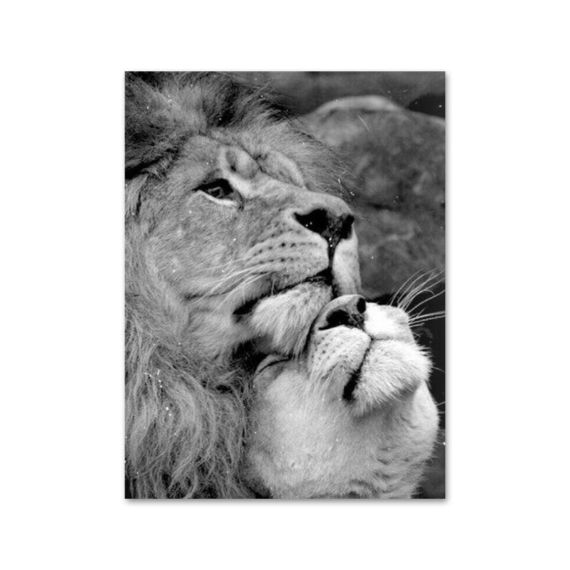 Modern Animal Lovely Lion Canvas Painting Posters and Prints Wall Art Pictures for Living Room Home Decoration Cuadros