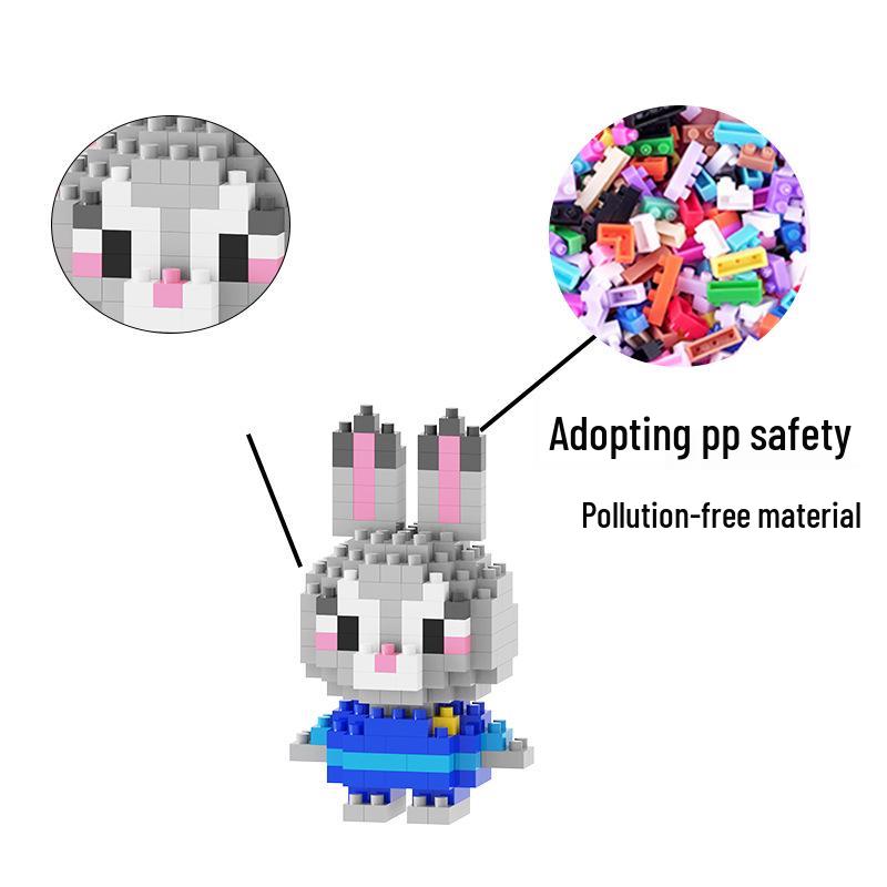 Zootopia Micro Diamond Building Blocks Cartoon Figurine Toy - Educational & Handmade