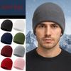 Warm Knit Hat Versatile for Men and Women Outdoor Cold Hat Solid Color Thick Windproof Skiing Wool Hat