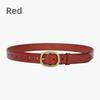 Meier Women's genuine leather belt - single layer, full grain cowhide, vintage fashion, versatile, d-ring buckle