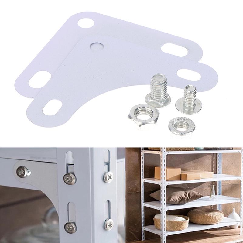 10Pcs Corner Plates For Slotted Angle Bar Triangular Piece Angle Steel Shelf Accessories