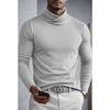 Men S Solid Color Long Sleeve High Neck Base Layer Top