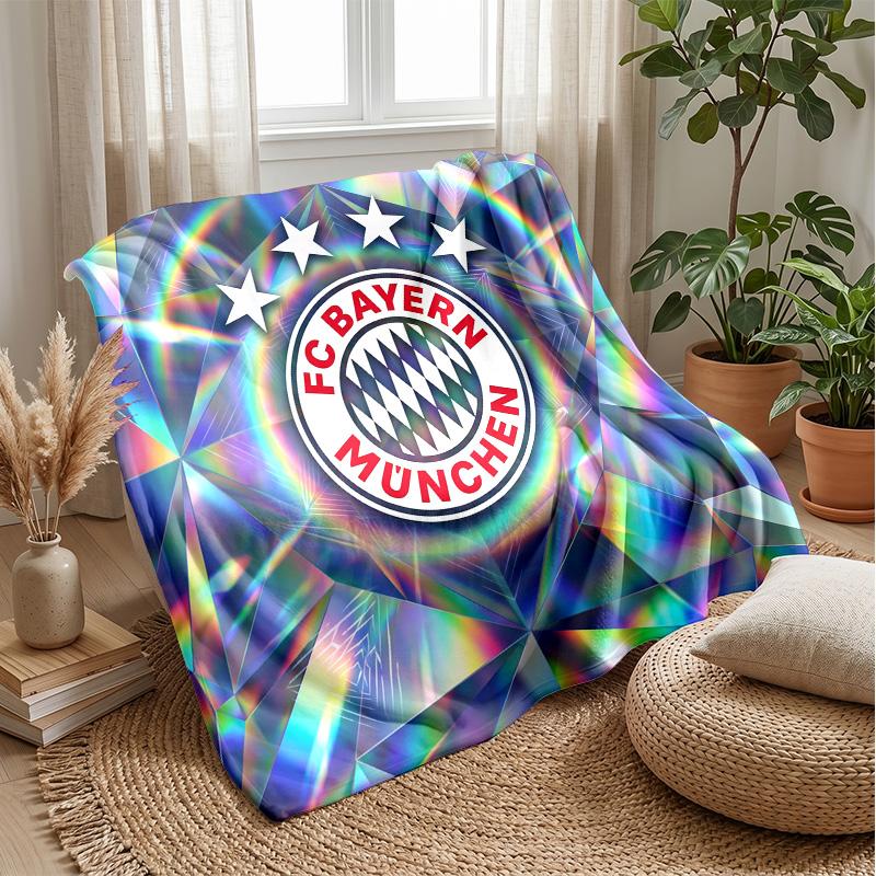 Bayern Munich Theme Blanket Soft Flannel Blanket Plush Throw Blanket Cozy Sofa Bed Blanket for Home Decor