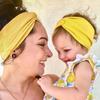 2 pz/set Madre e Figlia Del Bambino Della Ragazza Dell'arco Della Fascia Mamma Bambini di Colore Solido Fascia Per Capelli Accessori Per Capelli Genitore-Bambino Famiglia copricapi