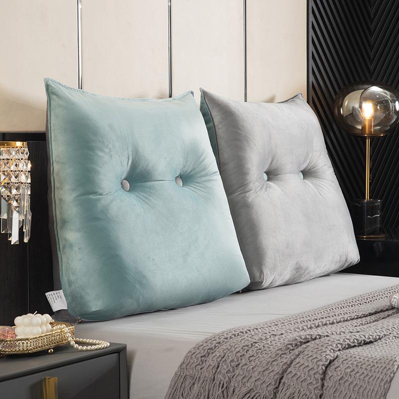 Coussin de Dossier de Lit Doux Triangulaire - Amovible & Lavable