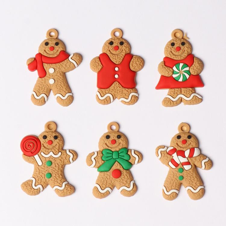 

Gingerbread Man Christmas Pendant Twelve DIY Christmas Scene Gift Box Pendant Christmas Tree Decorations Christmas Gifts