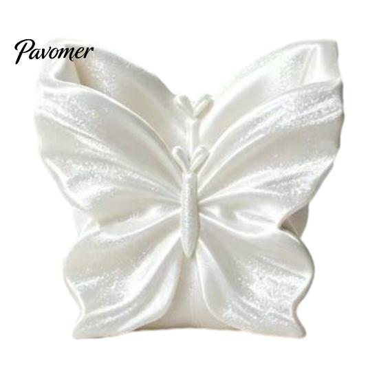 Durable Storage for Sundries Butterfly Shape Box, Silk Texture Large Capacity Desktop Organizer, Jewelry Box Sturdy PET Space Saving Container,