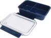 OSK Feel Easy Tight Lunch Box with Navy Made in Dishwasher and Microwave with Simple Box, Freezer-Safe Dividers, Blue, 800ml, Japan, Safe, Two-Point