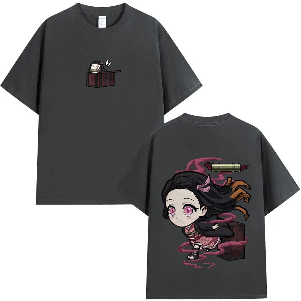 Anime Demon Slayer Tshirt Kawaii Cute Kamado Nezuko Graphic T Shirts Men Women Cartoon Manga Tee Shirt Mens Oversized Tshirts