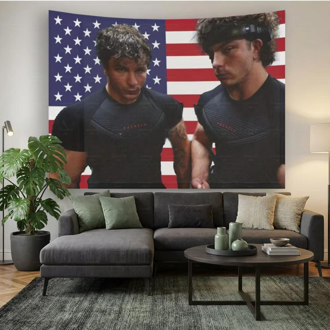 

1pc TRENT TWINS Funny Gym Flag Polyester Home Gym Dorm Party Gift Decor Room tapestry wall decoration party flag 74x94cm(29x37in)