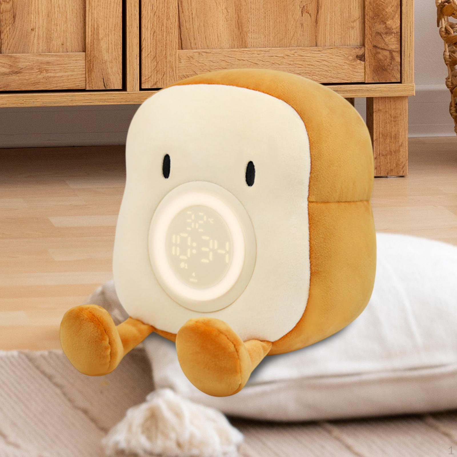 

Плюшевый будильник лампа милый ночник портативный регулируемый тост кровать цифровой Eyes open