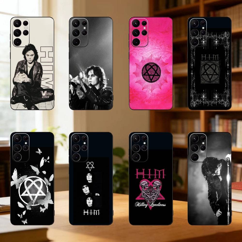 ROCK Band H-HIM Phone Case For Samsung S25,S24,S21,S22,S23,S30,Ultra,S20,Plus,Fe,Lite Black Shell