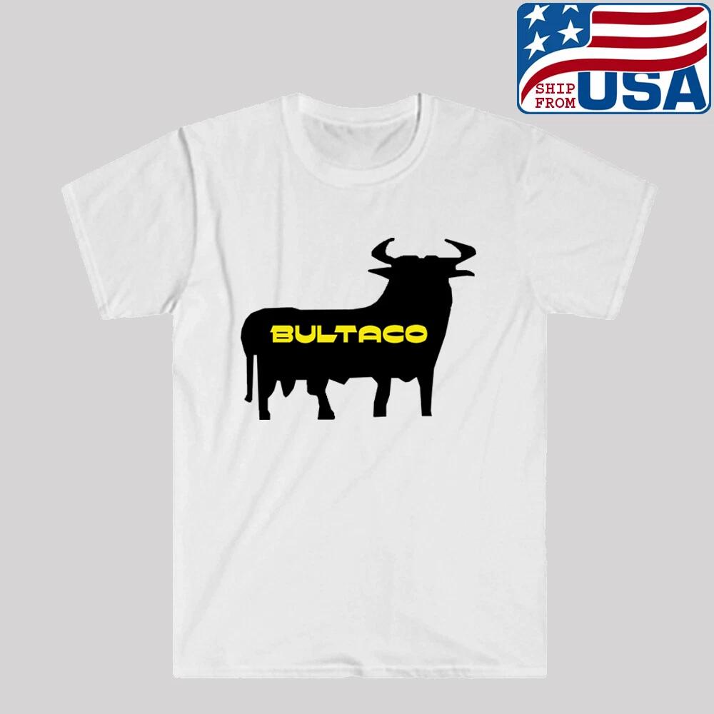 Bultaco Bull Motocross Men s White Size S to 3XL 4XL