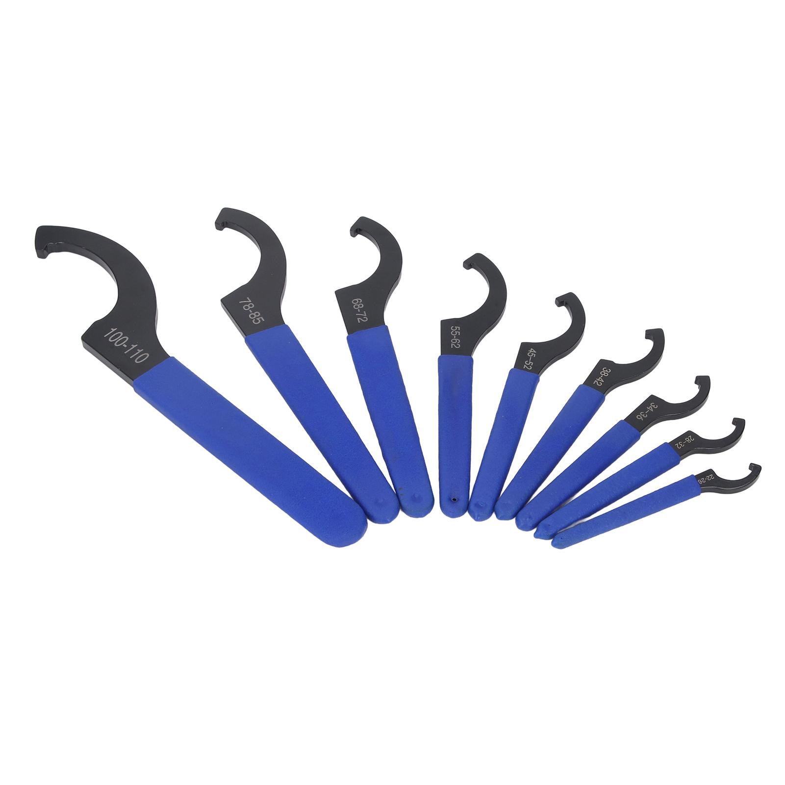 

Набор из 9 штук С-образный гаечный ключ для койловеров из инструментальной стали S2 Гаечный ключ для амортизаторов с крюком для автомобилей