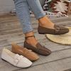 Fashion Women Flat Shoes Spring New Metal Buckle Soft Sole Sneakers Women Shallow Mouth Woman Casual Office Comfortable Shoes for Women