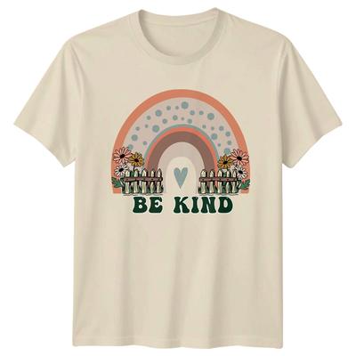 Be Kind Womens T-Shirt Retro Daisy Positivity Birthday Gift For Her