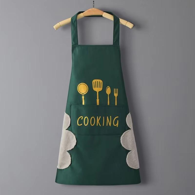 1PC Waterproof Apron Can Wipe Hand Kitchen Cooking Cleaning Oilproof Apron Unisex Household Durable Sleeveless Kitchen Apron New