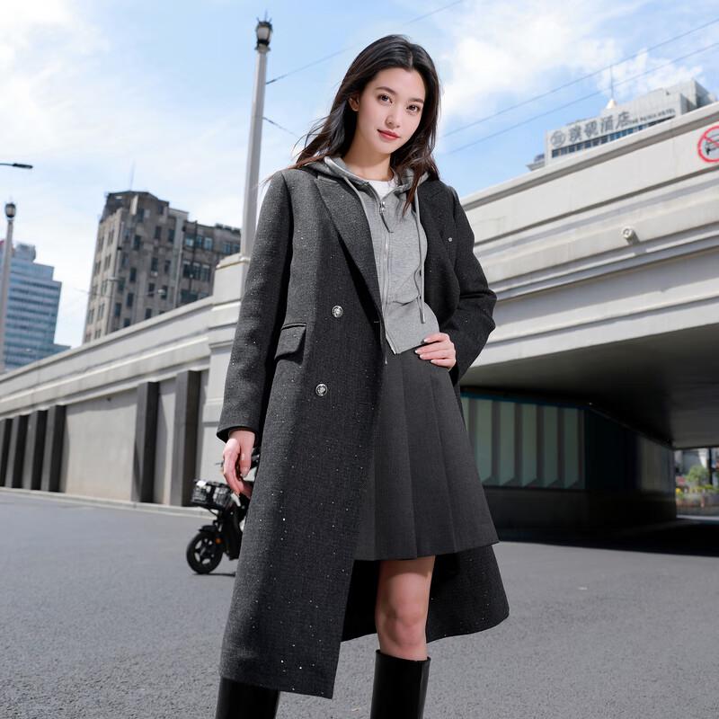 

Женское пальто Sancai большого размера, длинное, из смесовой шерсти, на утином пуху 2XL 175/100B