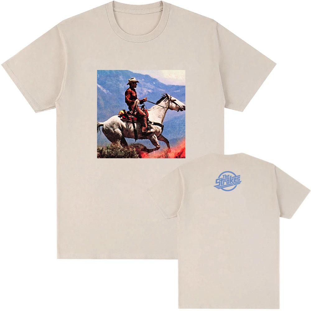 The Strokes Reality Awaits Tee Summer Cotton Short Sleeve Male Tshirt Unisex Streetwear Loose Casual Oneck Fashion Tshirts Top