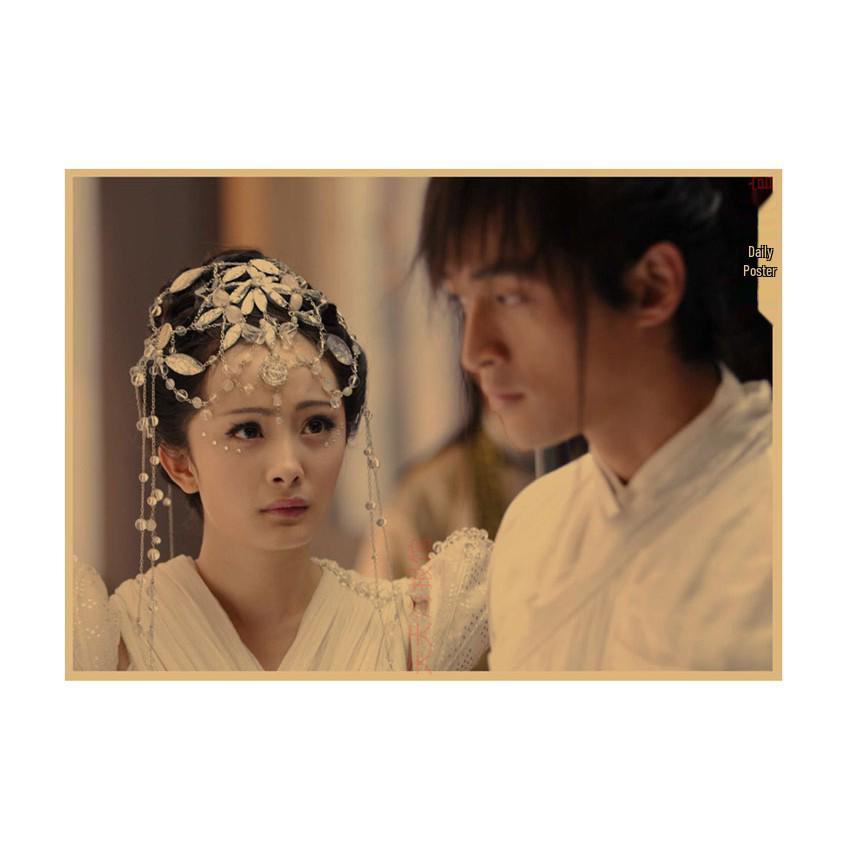 Chinese Paladin Retro Poster: Liu Yifei, Hu Ge, Yang Mi Wall Art