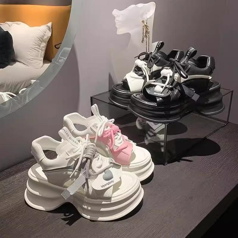 Women's Heart Pattern Platform Elevated Sport Roman Sandals New Arrival