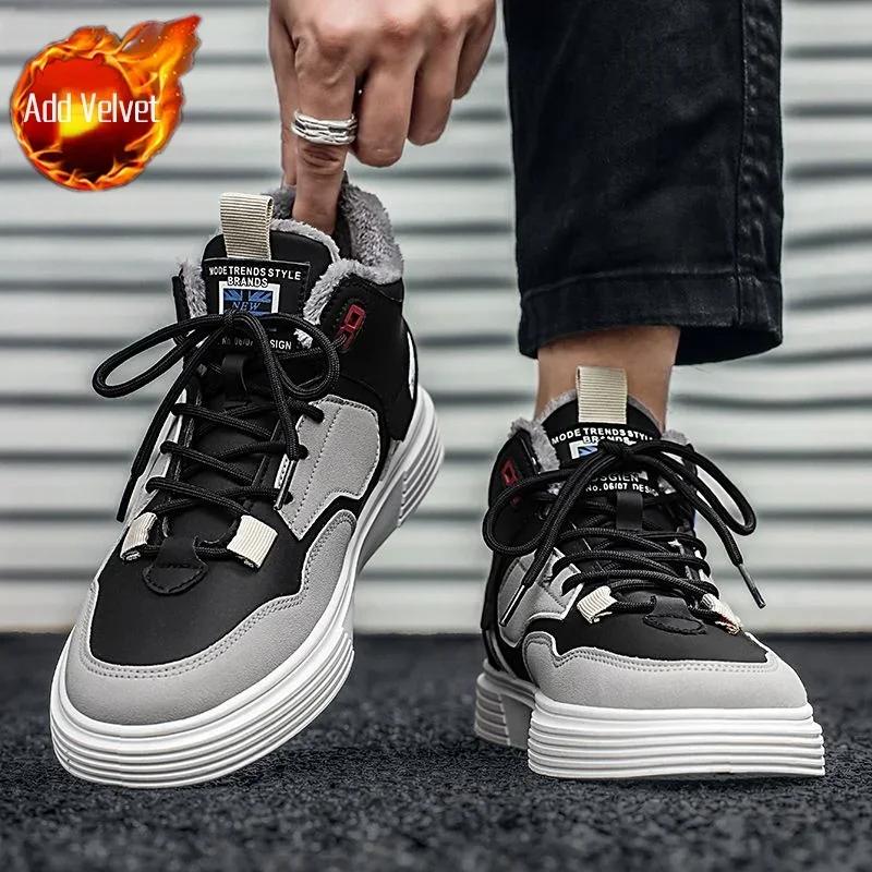 Fashion Male Shoes Hiking Men's Boots Trendy 2025 Lace Up Outdoor Fashion Size 44 45 Footwear Classic Low Price Offer In Promotion Sale