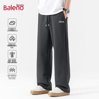 Baleno Men's Letter Print Straight Leg Casual Pants