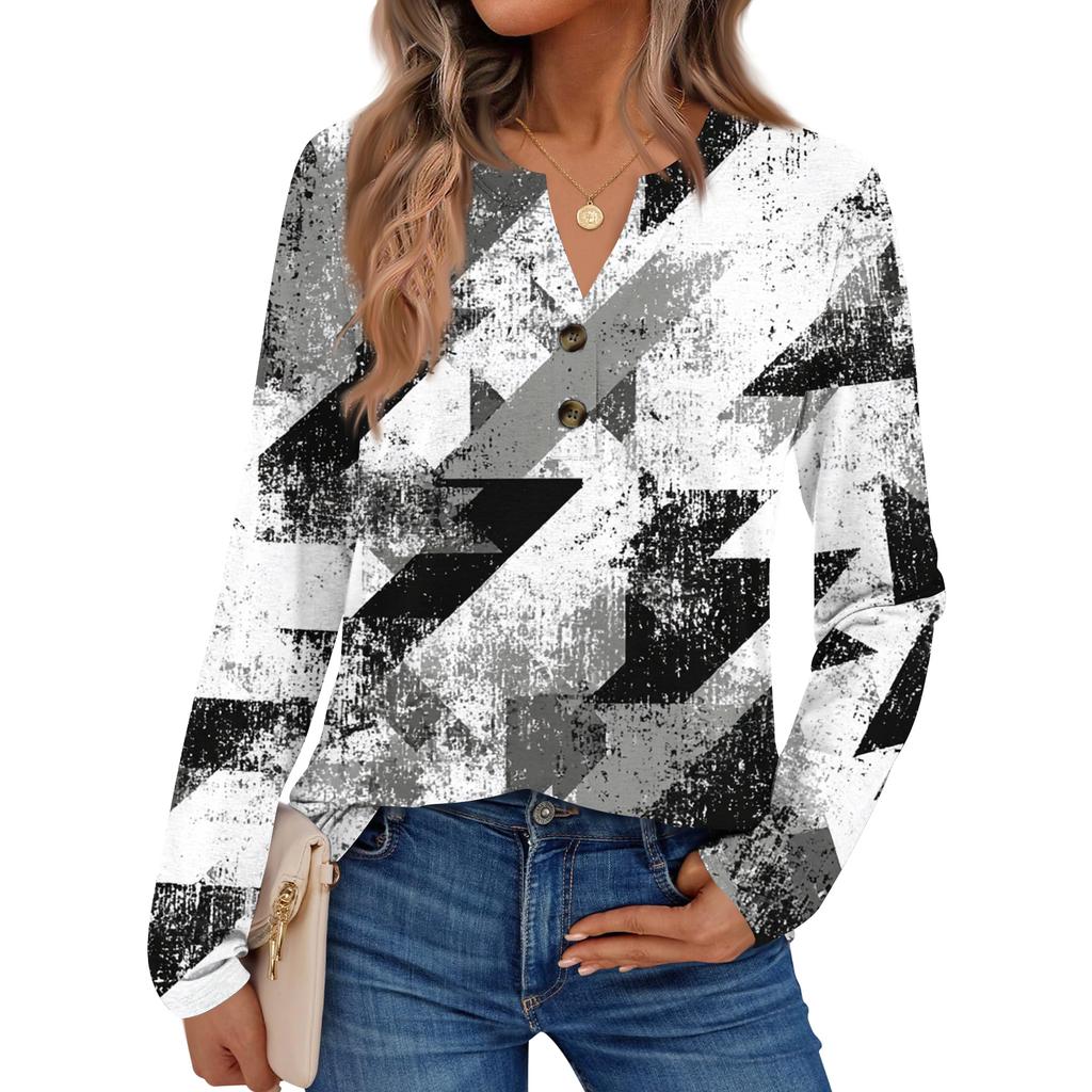 Women's Floral Print Long Sleeve  Shirt Elegant Casual Tops Trendy Shirt Tops