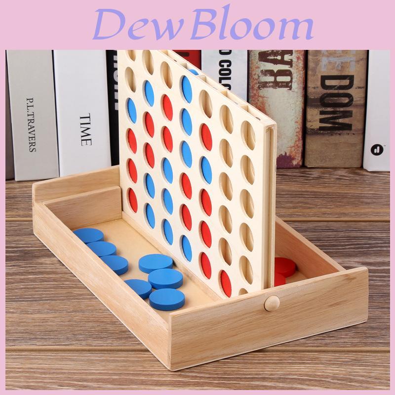 Wooden 4 Chess Connected Line Game Board Children Puzzle Toy For Kids And Educational Play