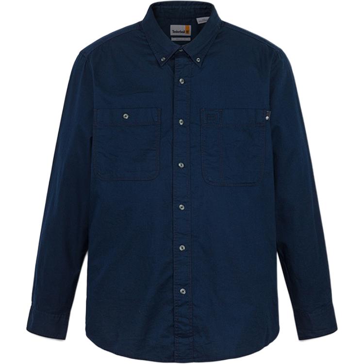 

Timberland Comfortable Soft Skin-Friendly Versatile Long Sleeve Shirt Men shirts Deep-Sapphire-Blue A69RQ-433 M