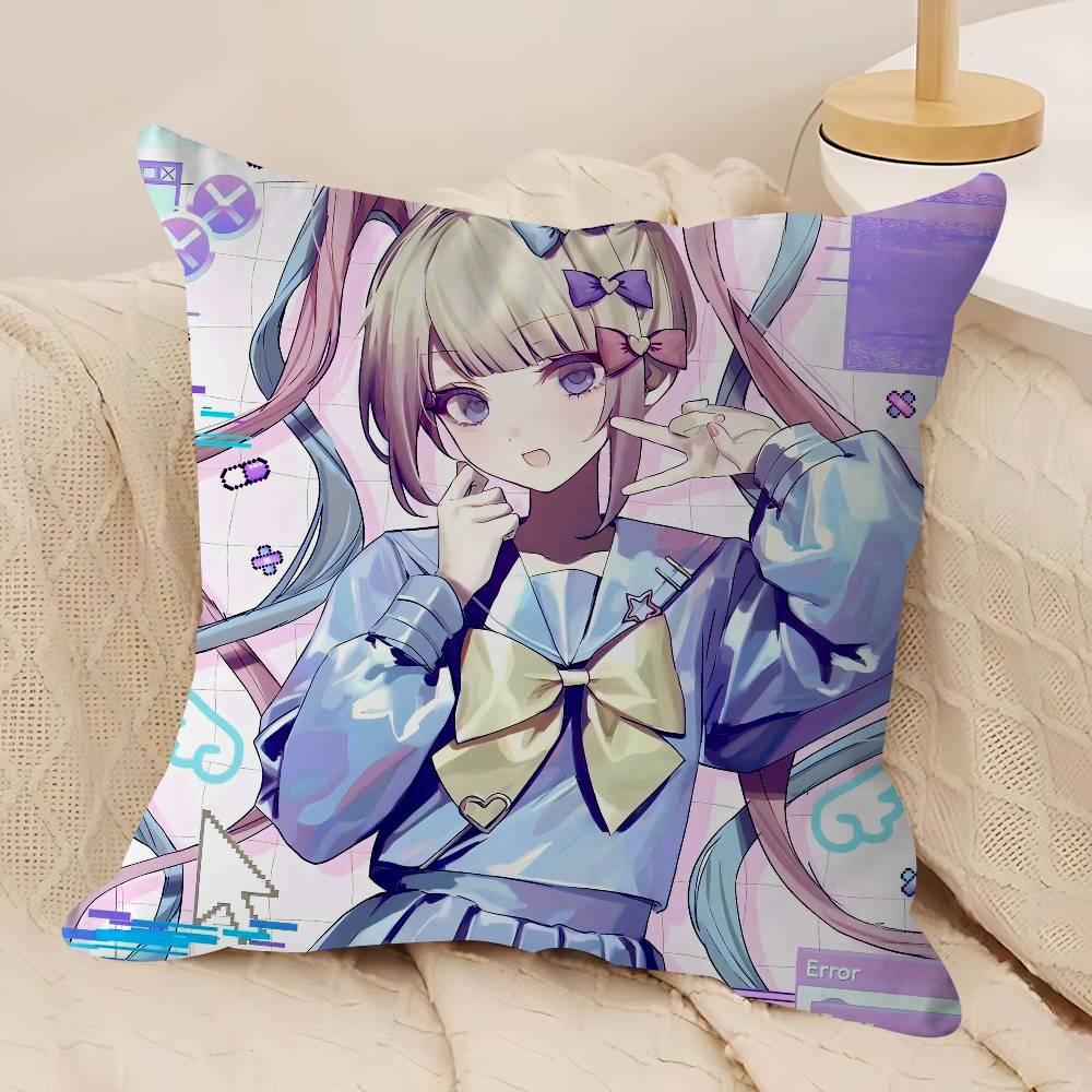 

Anime Kangel Stitch Lucky Dragon Pillow Cover Sofa Cushion Cover Home Room Decoration Children Gift 12x12Inch