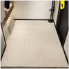 Newest Beige Striped Floor Mat Geometric Pattern Doormat Minimal Welcome Text Non Slip Hallway Floor Mat