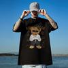 New Shortsleeved Bear Mens 2026 Hiphop Loose Largesized Tshirt with Fivequarter Sleeves  Ideal for Couples Outfits