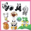 New Cute Black Panda Beads Fit Bracelets Decoration Diy Birthday Party Fine Gifts Jewelry Bracelets Accessories