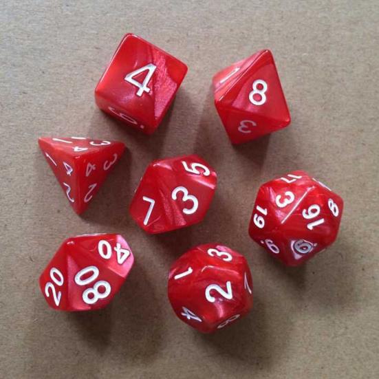 7Pcs KTV Party Multicolor Polyhedral Numbers Dice Table Board Game Supply Gift
