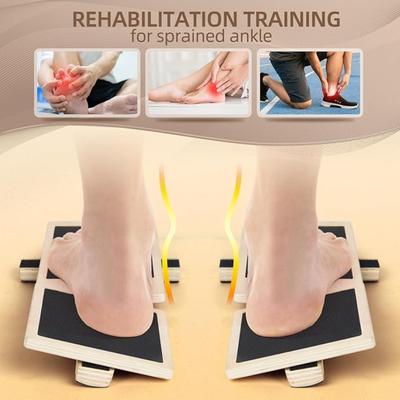 Ankle Strengthener Exerciser for Sprained, Single Foot Balance Board, Non-Slip Wood Wobble Board