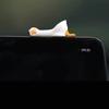 1pc Big White Goose Car Ornament, Center Console Decor, Cute Car Interior Decoration, Desktop & Computer Table Hanging Pendant
