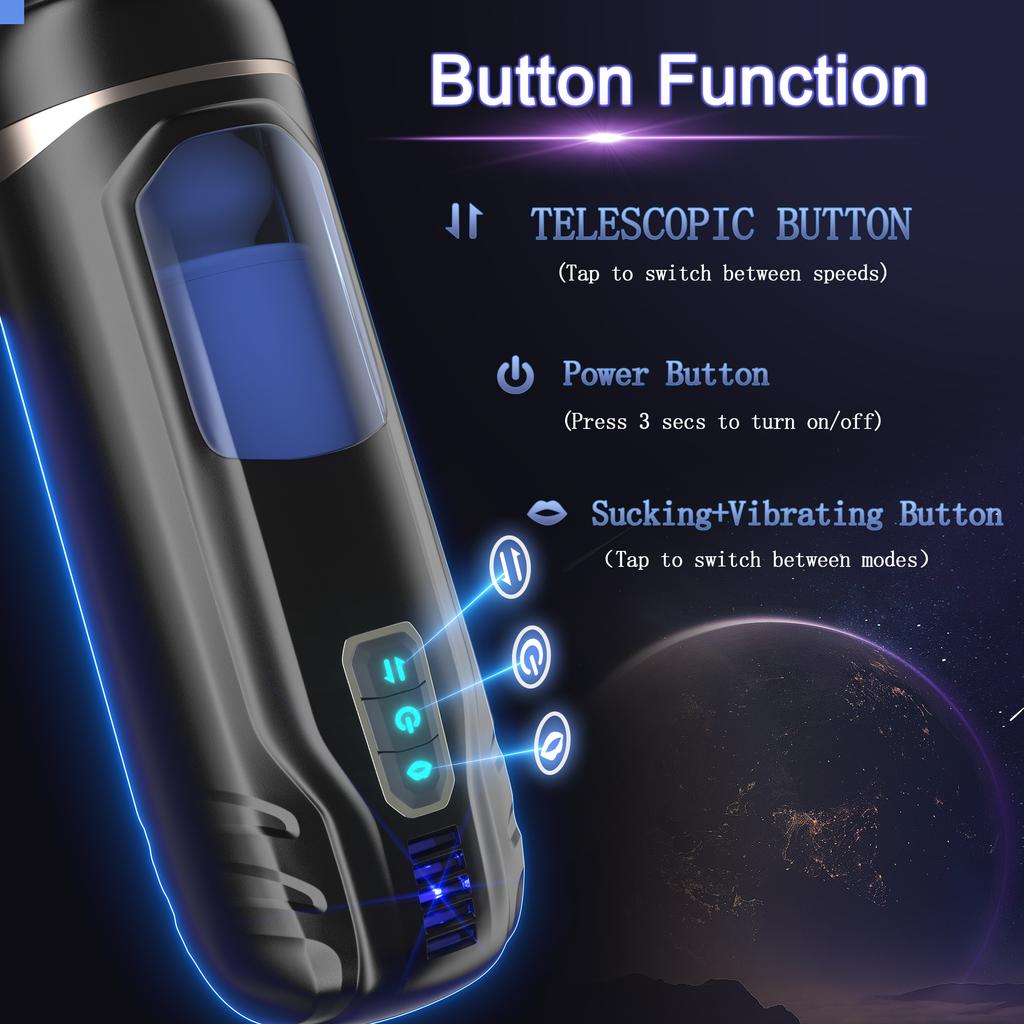 New Sound-off Automatic Sucking Male Masturbator Real Electric Blowjob Pocket Pussy Telescopic Vibrator Masturbation For Man