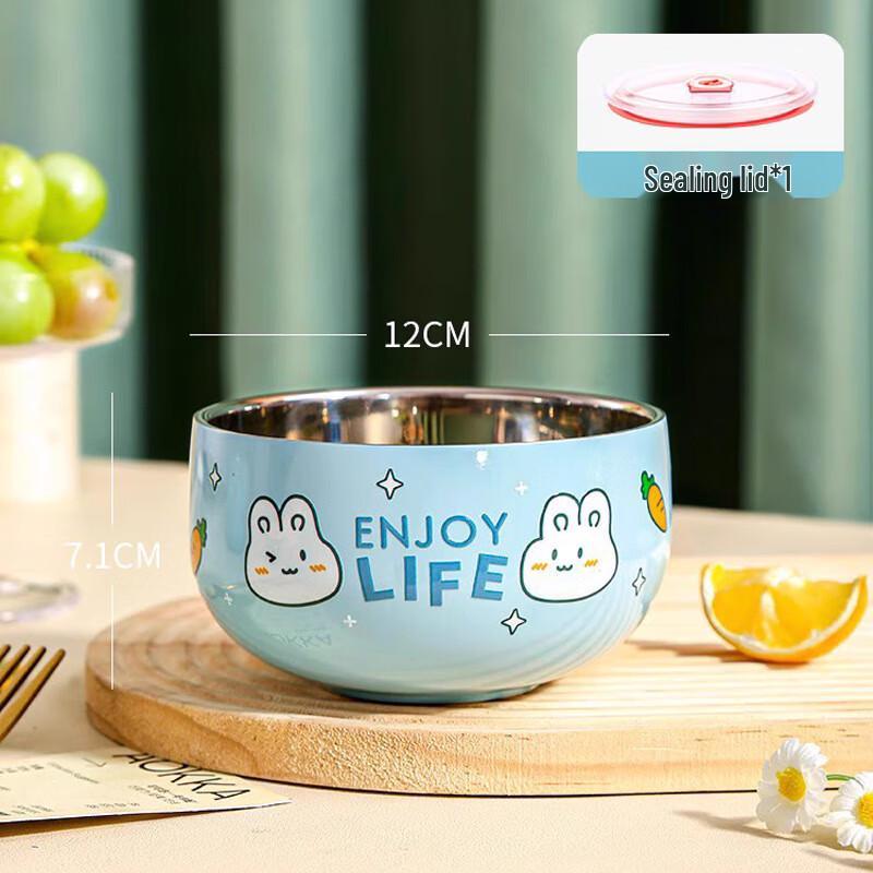 ZISIZ Food Grade 316 Stainless Steel Baby Feeding Bowl